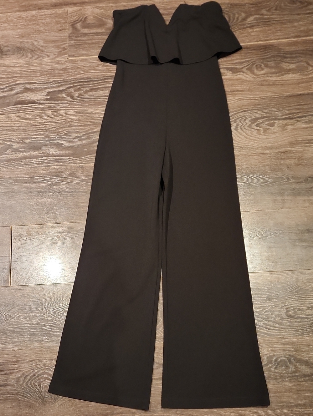❤️ LULUS POWER OF LOVE STRAPLESS WIDE LEG JUMPSUIT, BLACK, MEDIUM - Picture 6 of 15